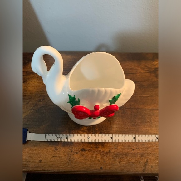 Christmas Goose With Bow And Holly And Tray Set - Picture 9 of 12